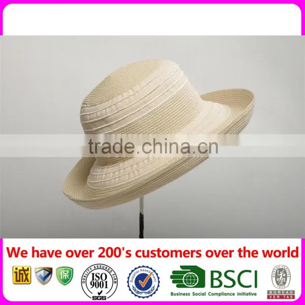 Straw Boater Hat Summer Sun Hat For Women