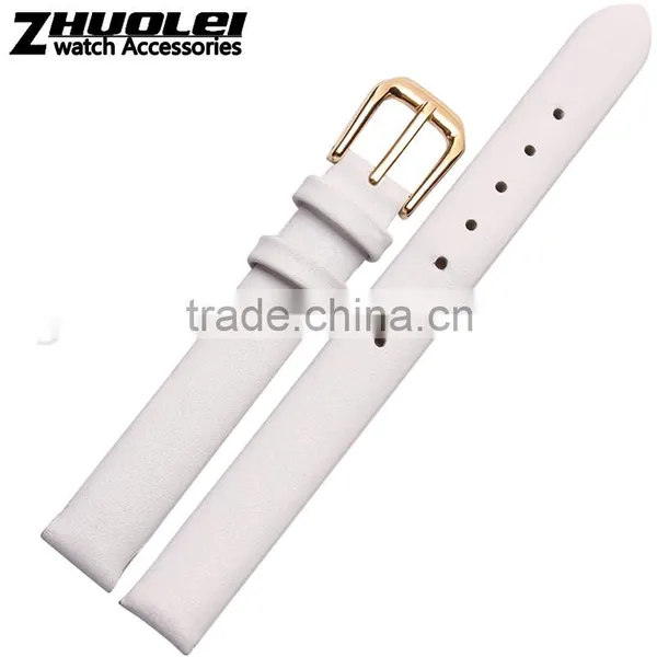 6|8|10|12mm High Quality Genuine Leather Watch Strap With Stainless Steel Buckle Wholesale 3PCS photo-4