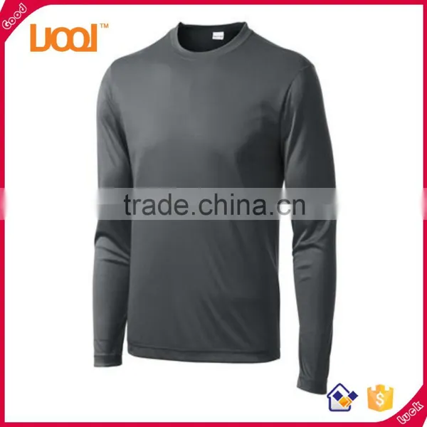 2016 Guangzhou Luoqi Plain Dye Dry Fit T-shirt/summer Fashion Long Sleeve O-neck Tshirt/custom Man Running Gym t Shirt Quality Choice photo-5
