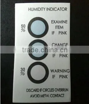 MSDS Approval Humidity Indicator Labels for Moisture Indicator
