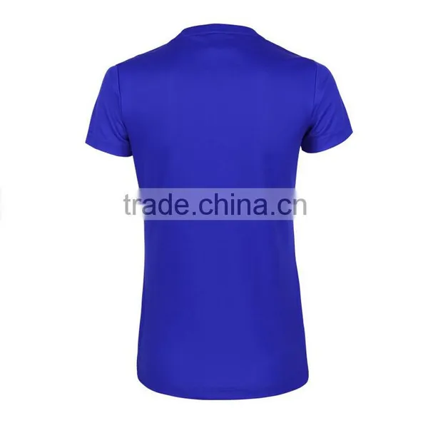 2016 Custom Wholesalecomfortable Ladies Royal Blue Running Tshirt photo-2