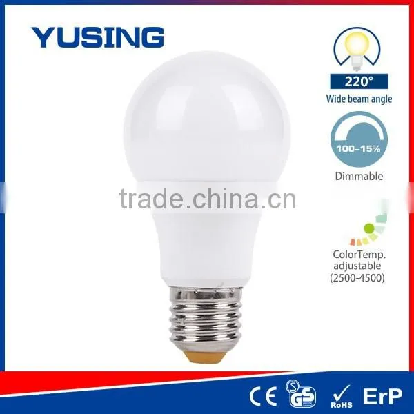 9W A60 Dimmable Color Temperature Adjustable LED Bulb Light photo-2