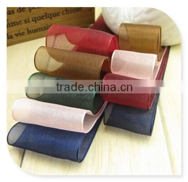 Fashion Sliver Sheer Ribbon With Satin Ribbon