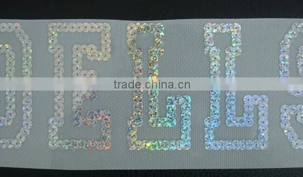 Custom Iron on Sequins Vinyl Heat Transfer Label