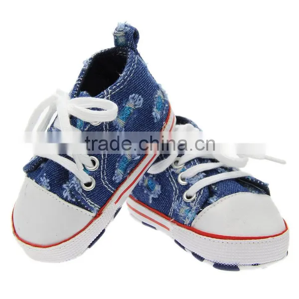 Female Baby Shoes Toddler Shoes Children Shoes Blue Cotton Lace Manufacturers Selling 2016 New Dn023
