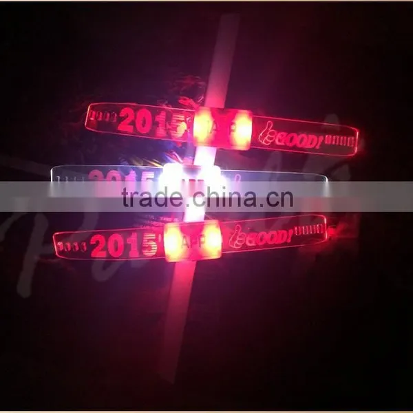 2015 Promotional Custom Led Light Happy Bracelet photo-3