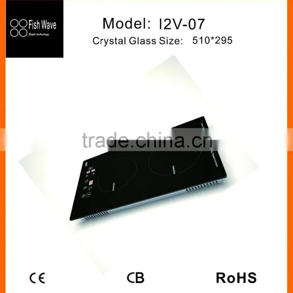 Foshan Sensor Touch Control Europe Style Plastic Cover Built-in 2 Zones Domino Induction Cooker in Kitchen Appliance photo-3