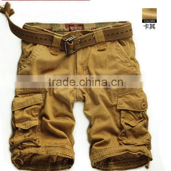 2016 Summer Fashion Heavy Cotton Cargo Shorts Heavy Washed photo-3