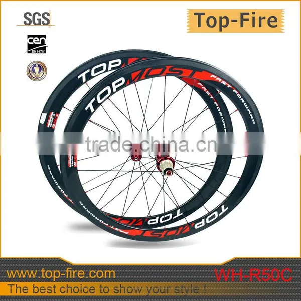2016 Hotselling 50mm Road Carbon Bicycle Chlincher Wheel Set, Carbon Wheels for Sale, Carbon Wheels 3K or UD Finish