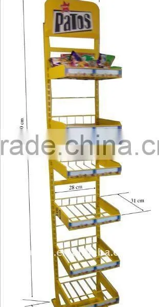 Space Saving Factory Metal Wire Hanging Chips Display Fixture photo-5