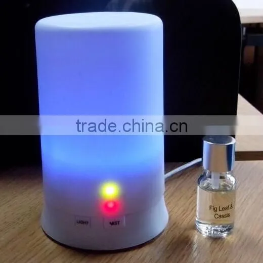 Whlte Pillar Shape Plastic Utrasonic Essential Oils Electric Candle Light Aroma Diffuser photo-3