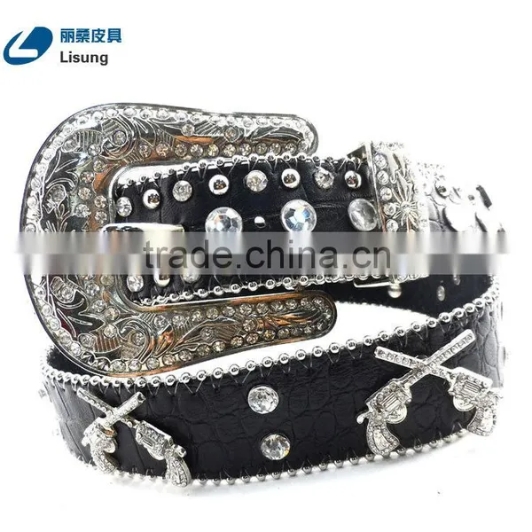 Custom Rhinestone Studded Concho Western Gun Belts