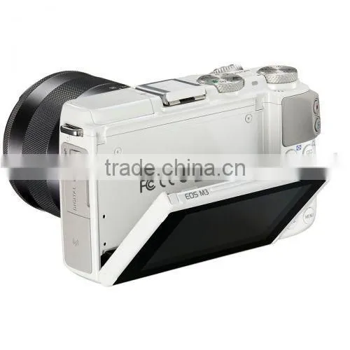 Canon EOS M3 With EF-M 18-55mm and 55-200mm Camera Kit - White DGS Dropship photo-3
