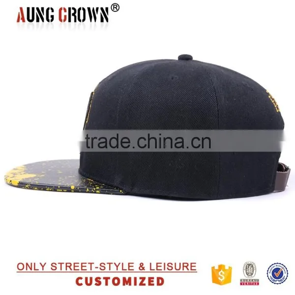 100% Acrylic Material Unisex Snapback Cap With Custom Brim photo-3