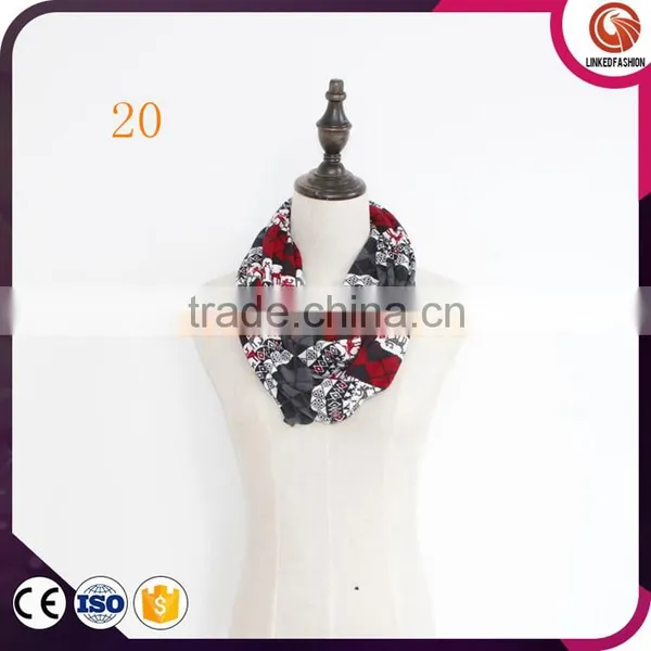 Wholesale Deer Print Infinity Scarf Fleece Snood Custom Scarf Soft Polar Plush Aztec Loop Scarf photo-4