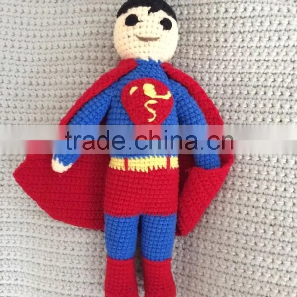 Handmade Superman Dolls for Baby.Crochet Best Gift for the Birthday.