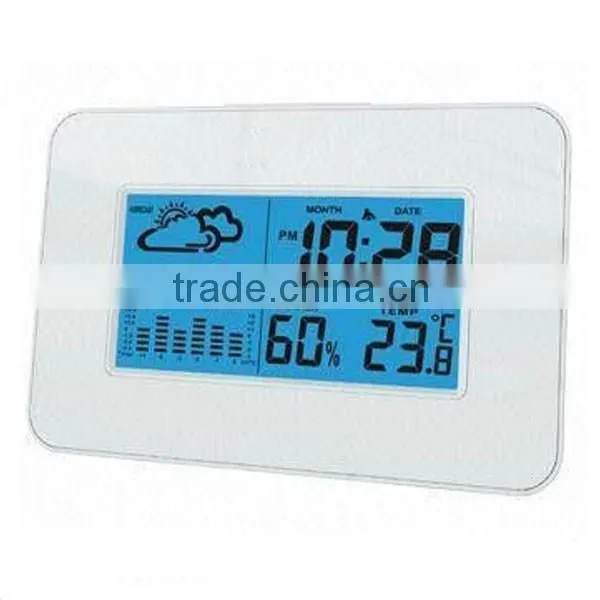 Weather Station Clock With Forecast/Desk/Digital Clock With In/Outdoor Temperature and Humidity