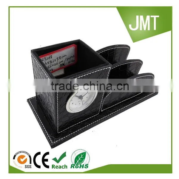 High-end Multi-functional Creative Leather Pen Container Business Card Holder photo-5