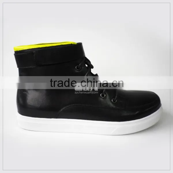 2016 New Arrival Men Leather Sneaker Laced up Sneakers