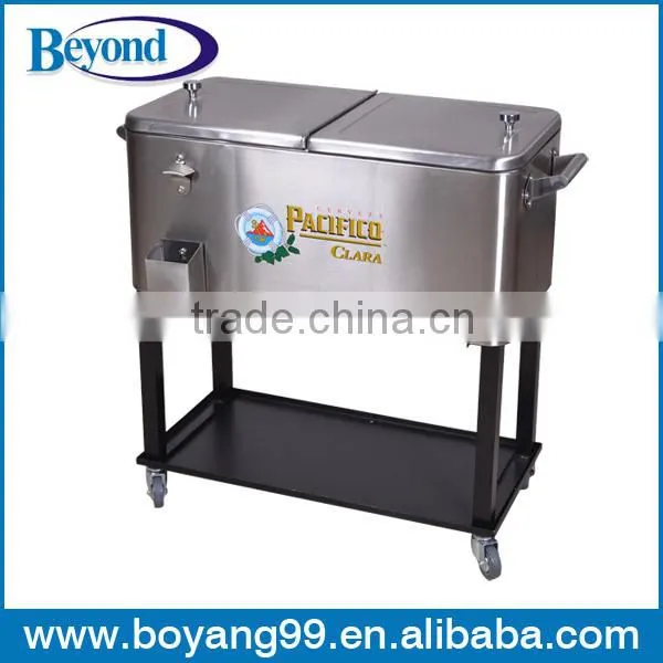 Party Metal Cooler With Wheels