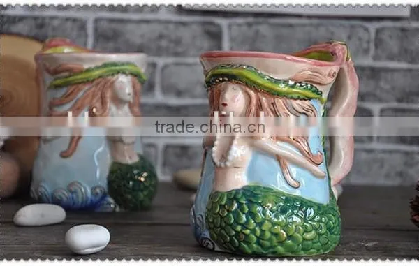 2015 New Arrival Ceramic 3d Mermaid Mug photo-3