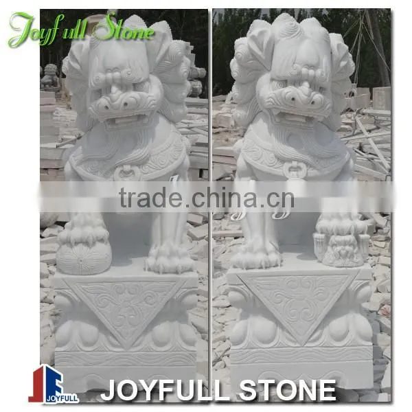 White marble foo dogs, Fu dogs