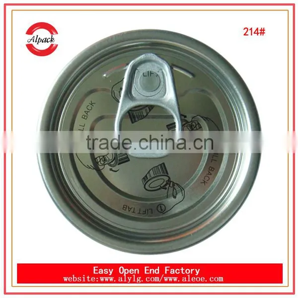Child Proof 214 Tinplate Easy Open End for Canned Meat