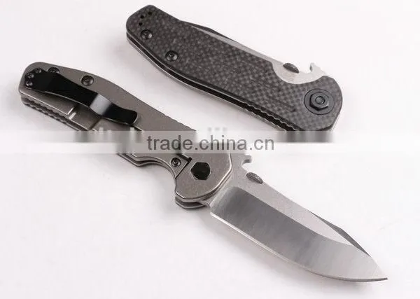 OEM Grey Titanium Alloy Folding Camping Knife photo-2