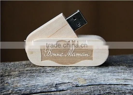 Usb 16gb Natural Wood Usb, Promotion Swivel Wood Usb Flash Drives Bulk Cheap, OEM Custom Wood Usb Drive photo-5