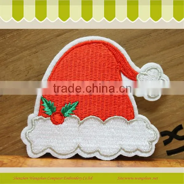 2014 Hot Sale Christmas Hat Logo Embroidery Epaulette Pin-On