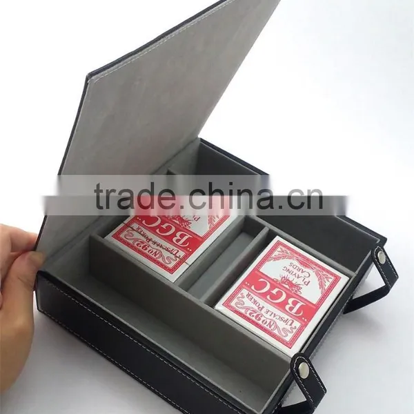 Customized Leather Storage Bag for Poker Game Amusing Entertainment Equipment photo-3