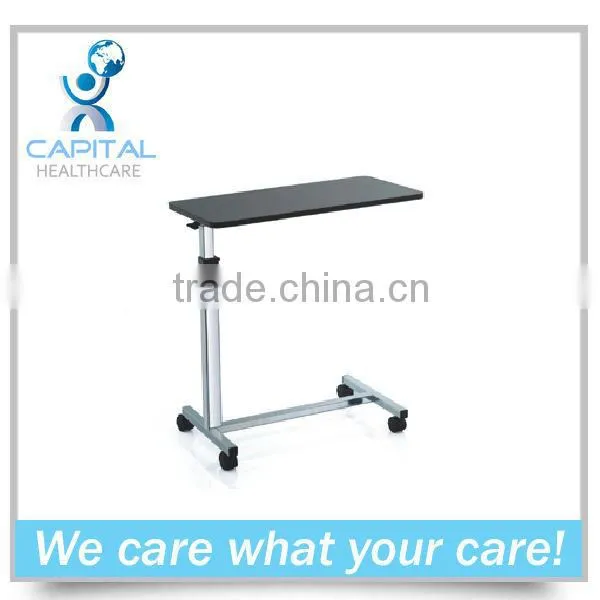 CP-K213 Wooden Over Bed Table With Wheels /hospital Bed Accessories