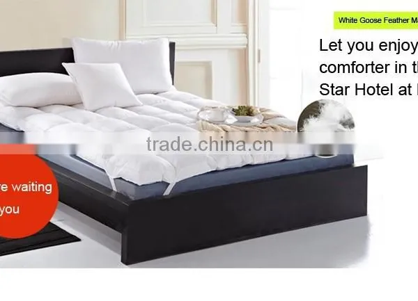 High Quality Ultra Soft White Goose Feather Memory Foam Quilted Mattress Topper photo-2
