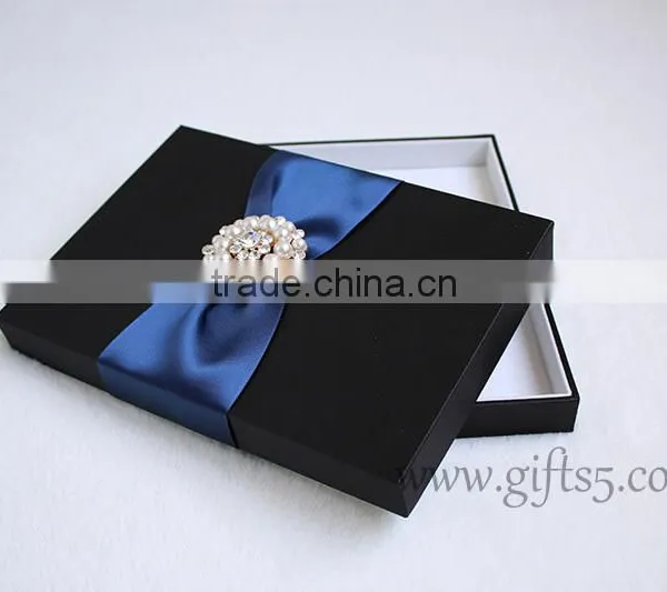 Black Wedding Invitation Boxes Wholesale photo-6