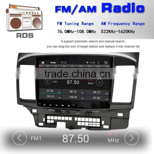10.2 Inch Android 4.4.4 Stereo for Mitsubishi Lancer GPS 1024*600 1.6G CPU Radio Headunit Free Map GPS Navi Browser Navi 335USD photo-3