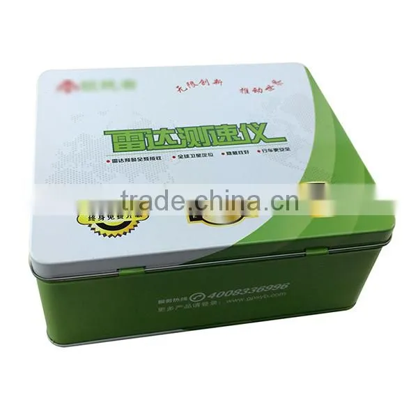 Recyclable Feature Handled Rectangle Tin Bluetooth Lock Box photo-3