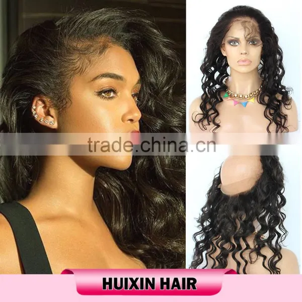 Natural Wave Peruvian Virgin Hair 360 Lace Frontal With Lace Band ,lace Frontal
