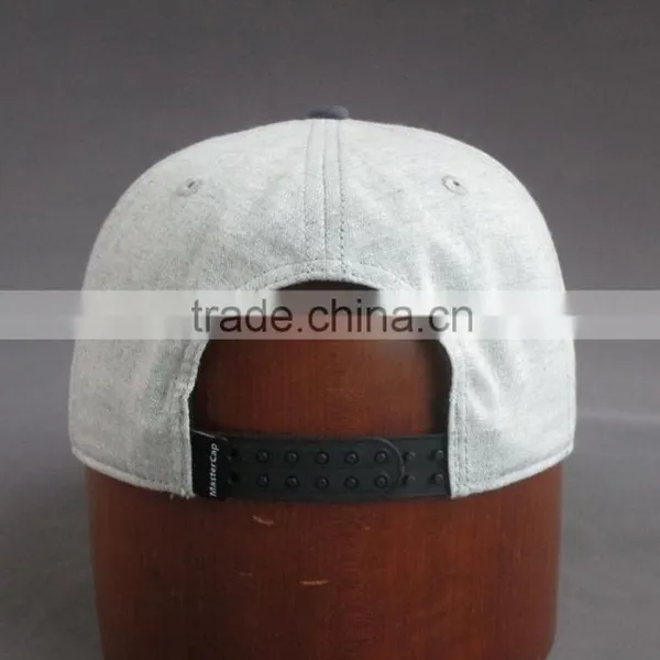 Custom 100% Cotton 6-panel Snapback Cap With Front Woven Label photo-5