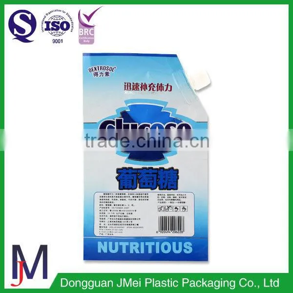 Factory China Free Sample Food Grade Liquid Pouch With Straw/stand up Pouch With Corner Spout photo-5
