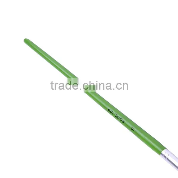 Small Wholesale Premium Green Handle Face Paint Brush, 7 Pcs Artist Nylon Face Painting Brush Set photo-2