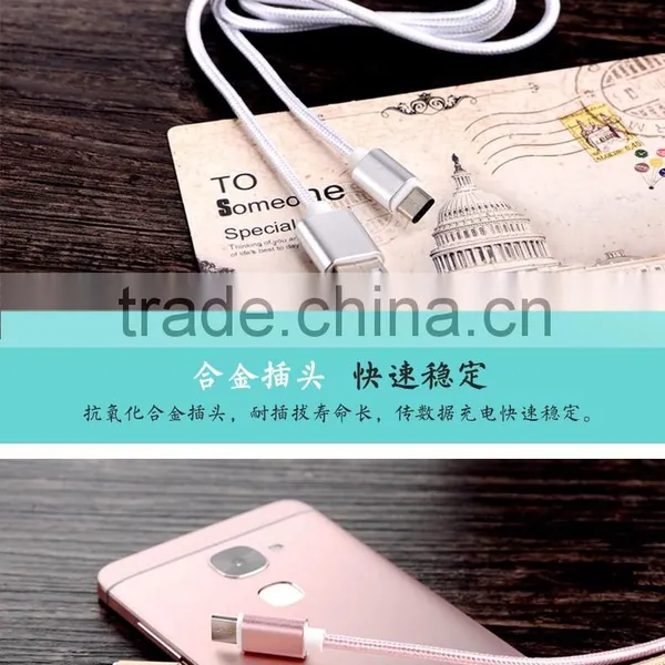 USB 3.0 Smartphone Data Cable Metal Nylon Woven USB Cable Type c Usb Cable photo-6