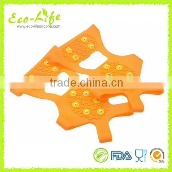 4 Sizes 10 Spikes Climbing Walking Silicone Snow Ice Gripper, Shoe Cover Crampons photo-6