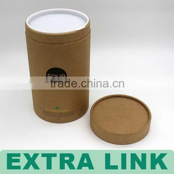 High Quality Kraft Round Paper Tube Packaging , Food Grade Circle Cardboard Tube Box Packaging With Wax Inner Liner photo-4