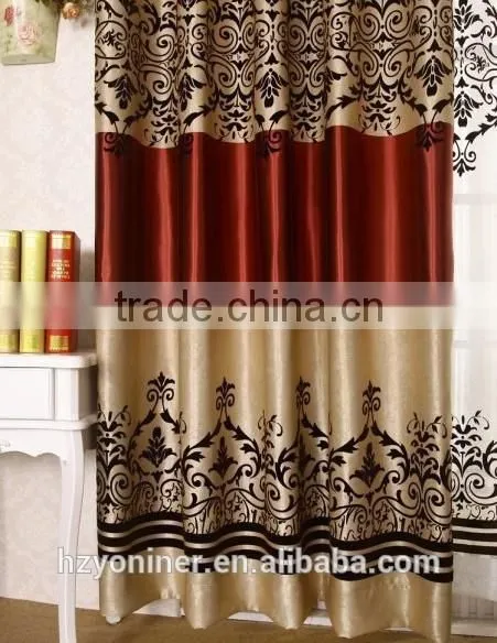 2015 Hot Sale Flocking Designed Window; Made up Curatin in Hotel or Home photo-3