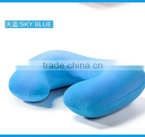 2016 Colorful Velvet U-shape Inflatable Neck Foam Pillow for Car photo-6
