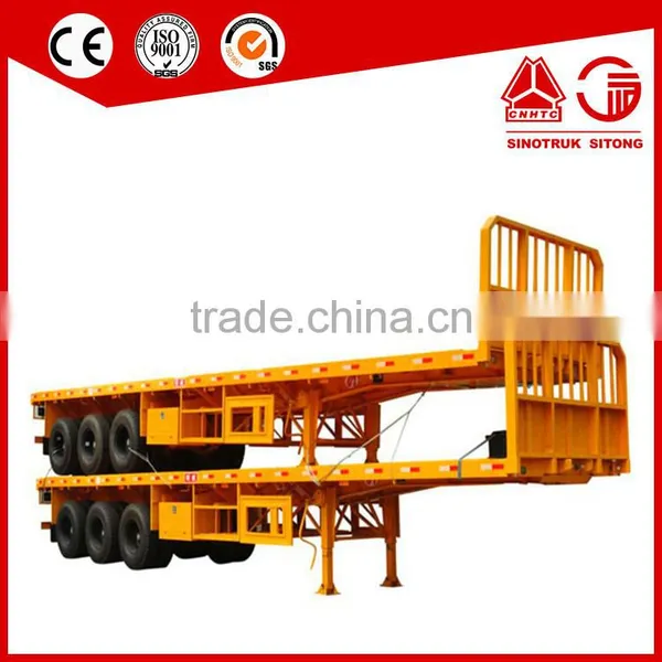 20ft 40ft Container Semi Trailer Flatbed Truck Trailer photo-5