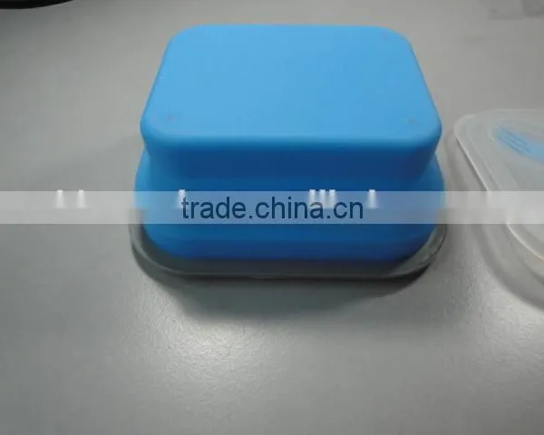Hot Sell 2 Compartment Silicone Lunch Box,promotional Silicone Collapsible Lunch Box photo-4