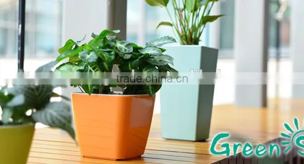 2014 New Square Self Watering Plastic Flower Pot photo-2