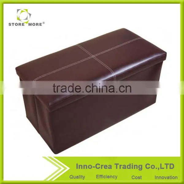 Wholesale High Quality PVC Foldable Storage Ottoman photo-2