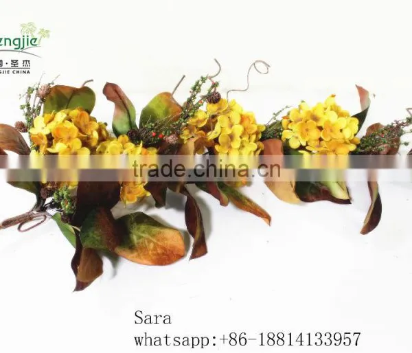 Artificail Yellow Long Stem Flowers Artificial Hydrangea Flower photo-3